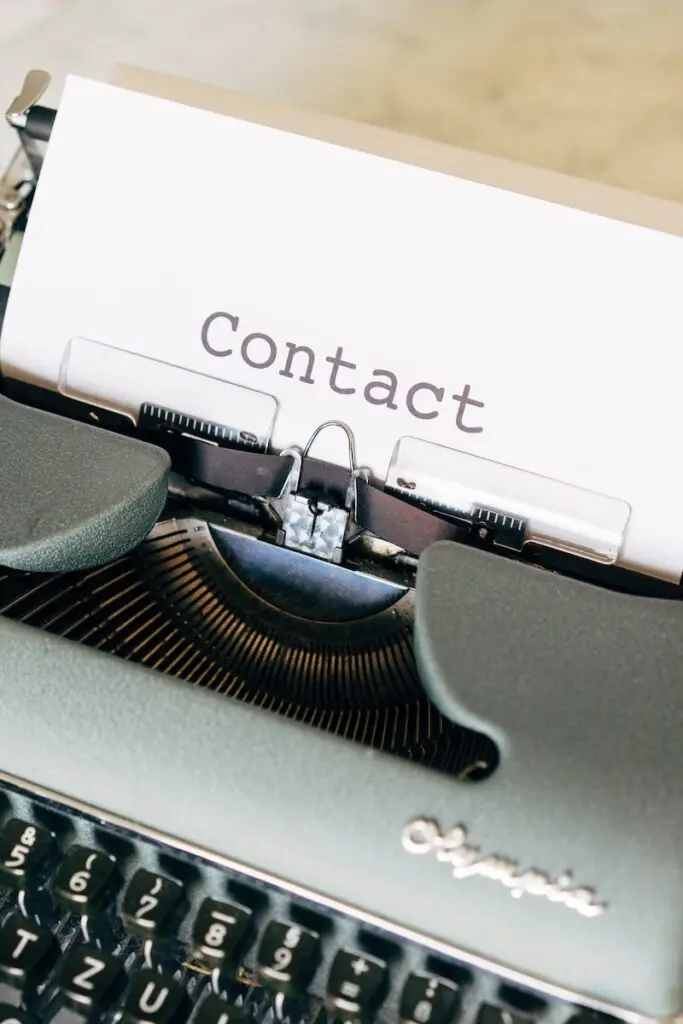 Person at typewriter